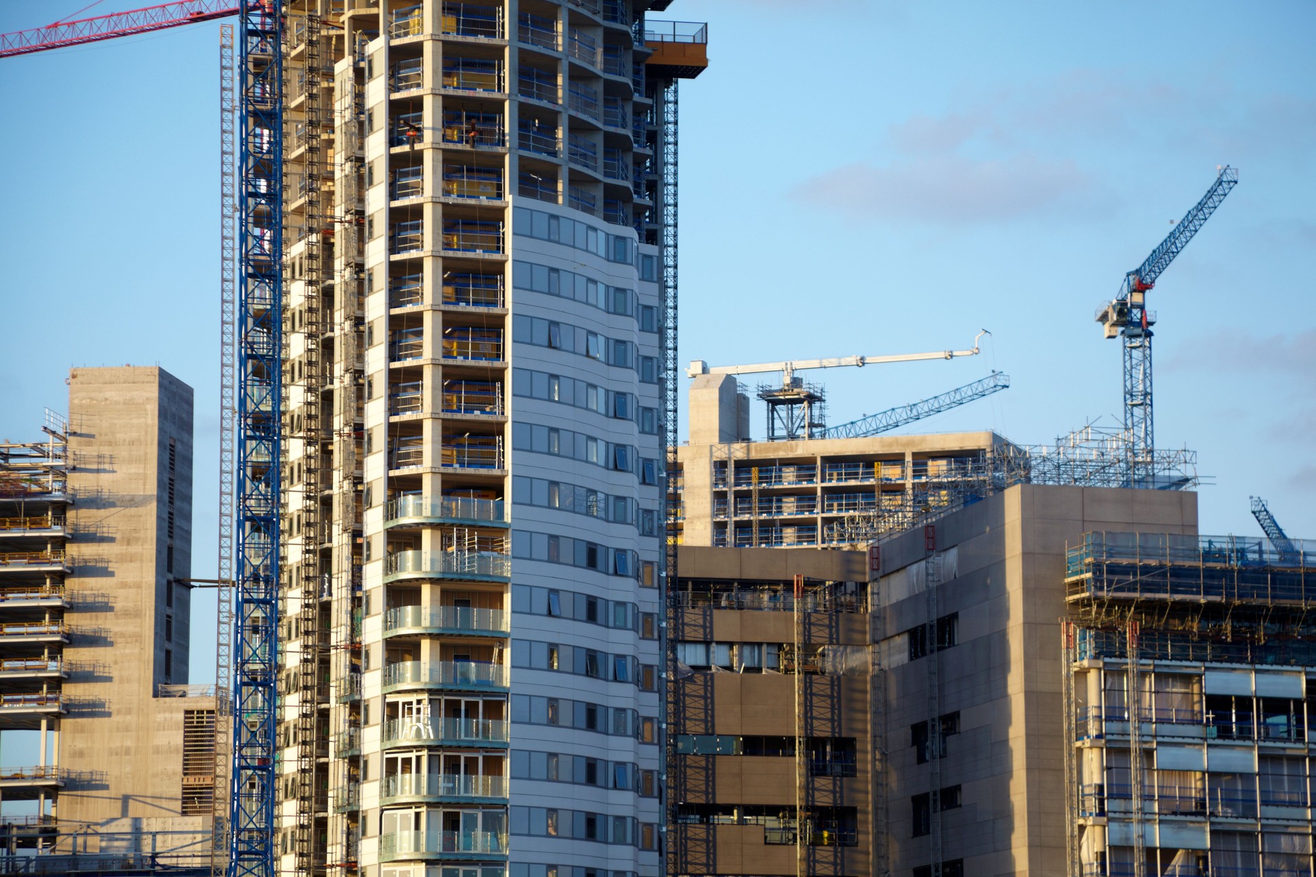 Manchester Construction site with blue sky