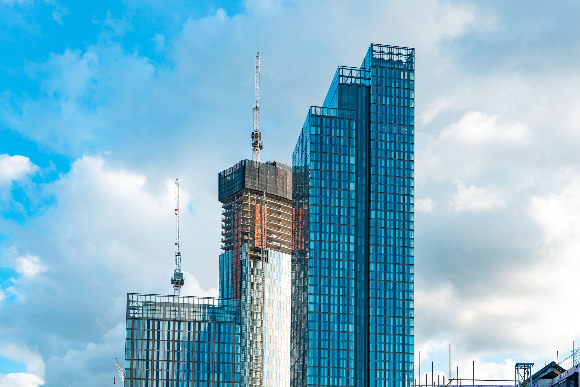 Construction site in Manchester, England