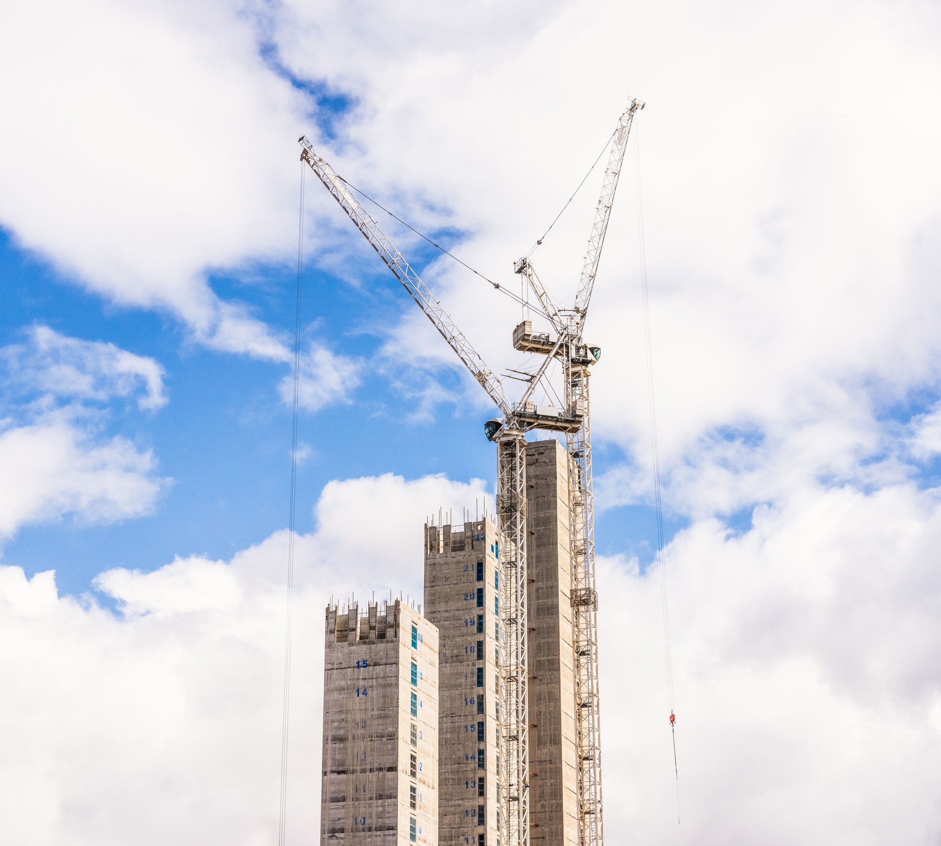 High rise construction project